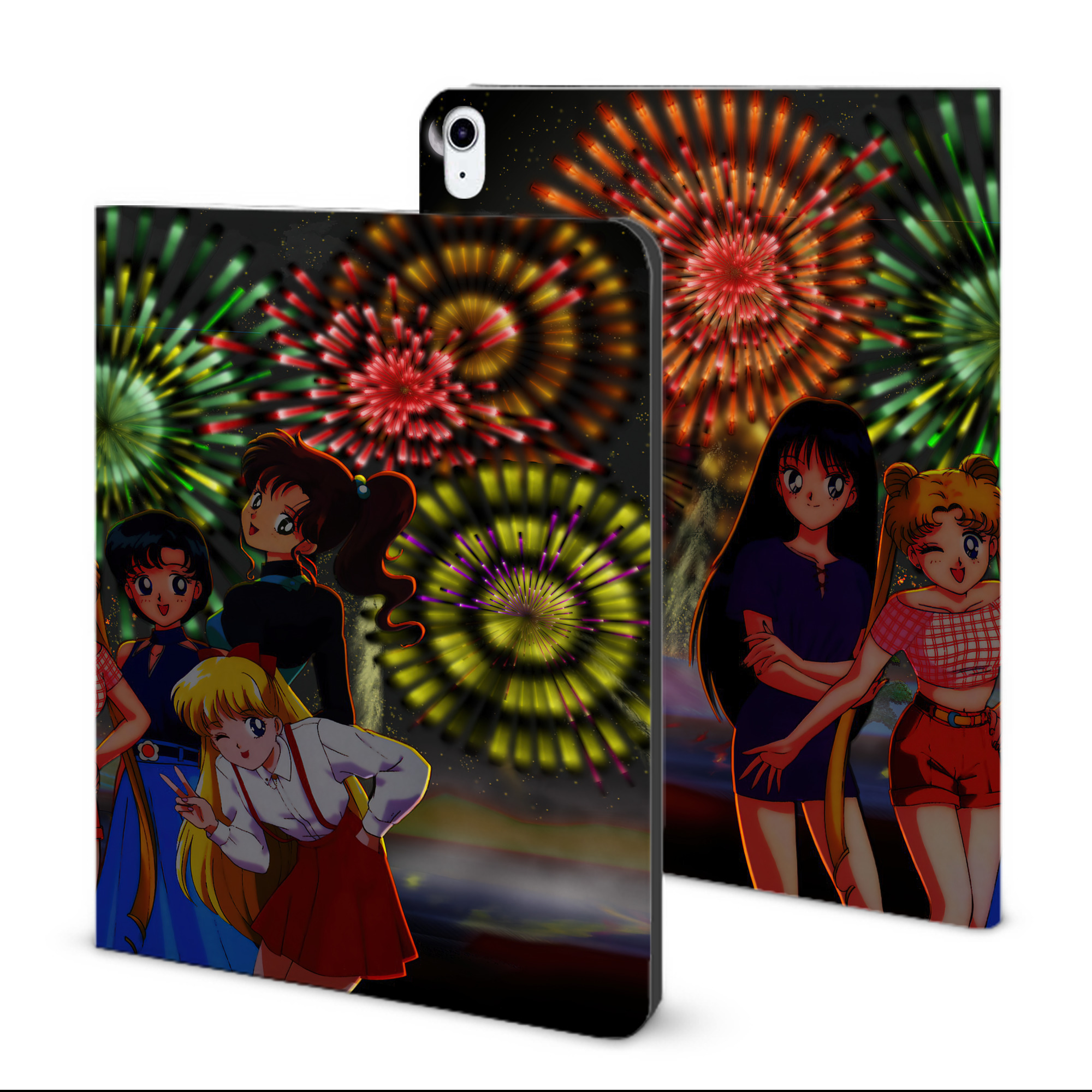（画像用） 美少女戦士セーラームーン Sailor Moon IPad ケース ブック型 PUレザー TPU 耐衝撃 軽量 薄型 ペン収納なし 全面保護 IPad 各モデル対応